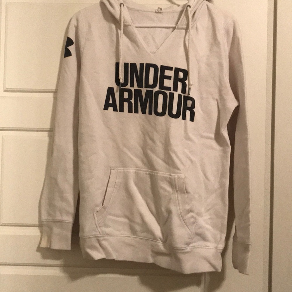 Under armor white hoodie